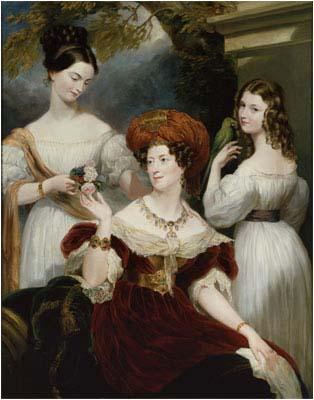 George Hayter Lady Stuart de Rothesay and her daughters, painted in oils Sweden oil painting art